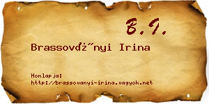 Brassoványi Irina névjegykártya